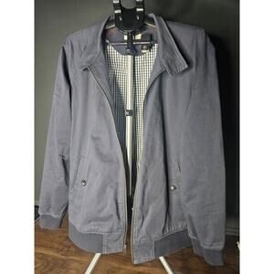 Hawker Rye XL Jacket Dress Coat Full Zip Blue Pattern Lining